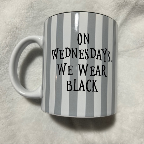 New Wednesday Addams Ceramic Coffee  Mug "On Wednesdays We Wear Black" - Picture 2 of 4